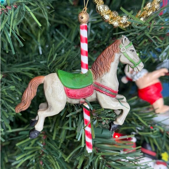 Carousel Lion 2002 and Carousel Horse Ornaments - Picture 4 of 5